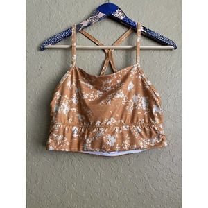 Prana Salix Sports Bra Mustard Yellow Size Large